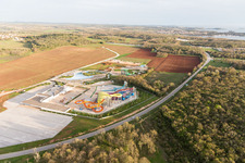 Oblique view of Poreč in the state Gespanschaft Istrien, Croatia