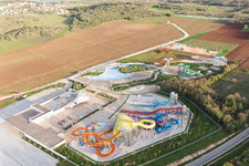 Poreč in the state Gespanschaft Istrien, Croatia from the plane