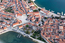 Oblique view of Poreč in the state Gespanschaft Istrien, Croatia