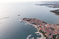 Poreč in the state Gespanschaft Istrien, Croatia from the plane