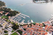 Poreč in the state Gespanschaft Istrien, Croatia from a drone