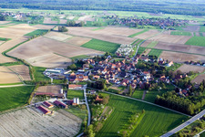 Aerial photograpy of Reimerswiller in the state Bas-Rhin, France