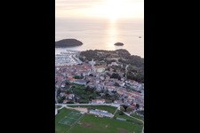 Vrsar in the state Gespanschaft Istrien, Croatia viewn from the air