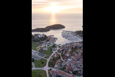 Drone recording of Vrsar in the state Gespanschaft Istrien, Croatia