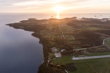 Vrsar in the state Gespanschaft Istrien, Croatia from above