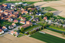 Reimerswiller in the state Bas-Rhin, France seen from above