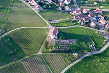 Oblique view of St. Dionysius Chapel in the district Gleiszellen in Gleiszellen-Gleishorbach in the state Rhineland-Palatinate, Germany