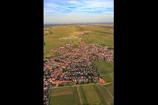 City view in spring from the west in Maikammer in the state Rhineland-Palatinate, Germany