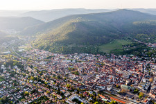 Aerial photograpy of Neustadt an der Weinstraße in the state Rhineland-Palatinate, Germany