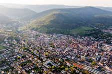 Oblique view of Neustadt an der Weinstraße in the state Rhineland-Palatinate, Germany