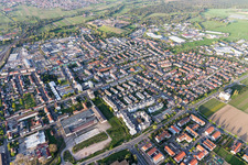 Neustadt an der Weinstraße in the state Rhineland-Palatinate, Germany out of the air