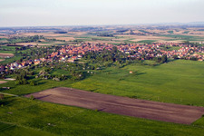 Surbourg in the state Bas-Rhin, France seen from above