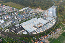 Aerial photograpy of SEW-EURODRIVE GmbH & Co. KG in the district Graben in Graben-Neudorf in the state Baden-Wuerttemberg, Germany
