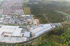 SEW-EURODRIVE GmbH & Co. KG in the district Graben in Graben-Neudorf in the state Baden-Wuerttemberg, Germany seen from above
