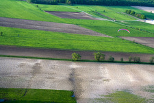 Biblisheim in the state Bas-Rhin, France out of the air