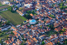 Oval church building of St. Johannes Mußbach in the district Mußbach an der Weinstraße in Neustadt an der Weinstraße in the state Rhineland-Palatinate, Germany