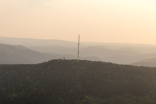 Aerial view of Weinbiet in the district Haardt in Neustadt an der Weinstraße in the state Rhineland-Palatinate, Germany