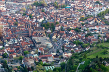 Neustadt an der Weinstraße in the state Rhineland-Palatinate, Germany seen from above