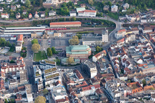 Hall building, train station in Neustadt an der Weinstraße in the state Rhineland-Palatinate, Germany