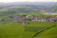 Aerial photograpy of Eschbach in the state Bas-Rhin, France