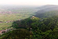 Aerial view of Hambach, Hambach Castle in the district Diedesfeld in Neustadt an der Weinstraße in the state Rhineland-Palatinate, Germany