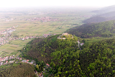 District Diedesfeld in Neustadt an der Weinstraße in the state Rhineland-Palatinate, Germany seen from above