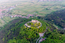 Drone recording of District Diedesfeld in Neustadt an der Weinstraße in the state Rhineland-Palatinate, Germany