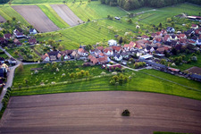Eschbach in the state Bas-Rhin, France from above