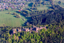 Ruins and vestiges of the former castle and fortress Altdahn in Dahn in the state Rhineland-Palatinate, Germany
