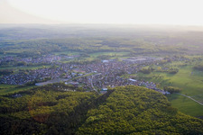 Mertzwiller in the state Bas-Rhin, France seen from a drone