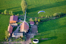 Mertzwiller in the state Bas-Rhin, France from the drone perspective