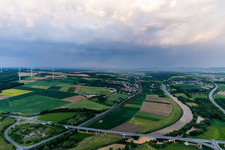 Bridge of the B303 over the Main in Gädheim in the state Bavaria, Germany