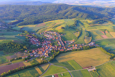 View from the north in Michelau im Steigerwald in the state Bavaria, Germany