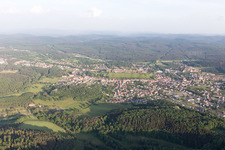 Aerial view of Citadel of Bitche in Bitche in the state Moselle, France