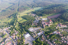 Aerial view of Monastery in Bitche in the state Moselle, France