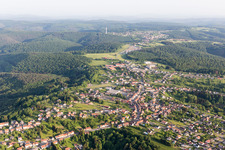 Town View of the streets and houses of the residential areas in Lemberg in Grand Est, France