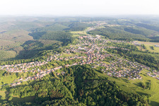 Oblique view of Lemberg in the state Moselle, France