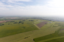 Aerial view of Rohrbach-les-Bitche, airfield in Rohrbach-lès-Bitche in the state Moselle, France