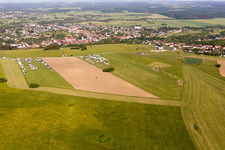 Aerial photograpy of Rohrbach-les-Bitche, airfield in Rohrbach-lès-Bitche in the state Moselle, France