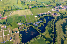 Vestiges Romaines / Roman excavations in the district Reinheim in Gersheim in the state Saarland, Germany from above