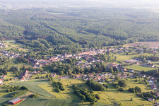 Aerial view of Siltzheim in the state Bas-Rhin, France