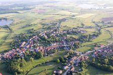 Aerial view of Vibersviller in the state Moselle, France