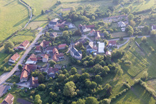 Vibersviller in the state Moselle, France from above