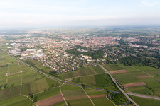 Landau in der Pfalz in the state Rhineland-Palatinate, Germany from above