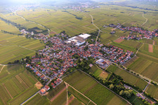 Village overview from the southeast in Böchingen in the state Rhineland-Palatinate, Germany