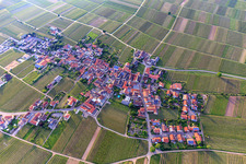 Village overview from the southeast in Flemlingen in the state Rhineland-Palatinate, Germany