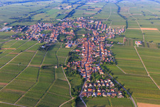 City view from the west in Edesheim in the state Rhineland-Palatinate, Germany