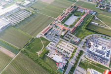 Le Quartier-Hornbach in Neustadt an der Weinstraße in the state Rhineland-Palatinate, Germany out of the air