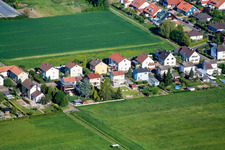 Oblique view of Wattstr in Freckenfeld in the state Rhineland-Palatinate, Germany