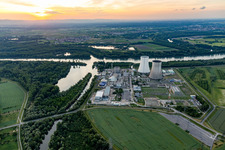 Building the partly decommissioned reactor units and systems of the NPP - NPP nuclear power plant EnBW Kernkraft GmbH, Kernkraftwerk Philippsburg in Philippsburg in the state Baden-Wurttemberg, Germany
